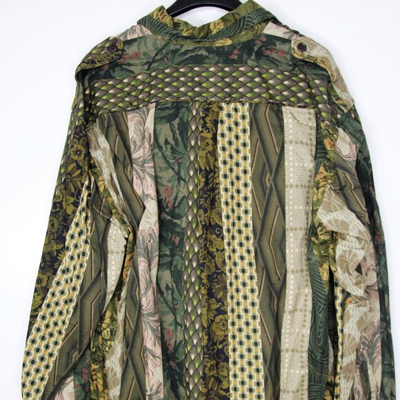 SS18 DRIES VAN NOTEN CAYCE PATCHWORK PRINT SHIRT JACKET M - Picture 3 of 16